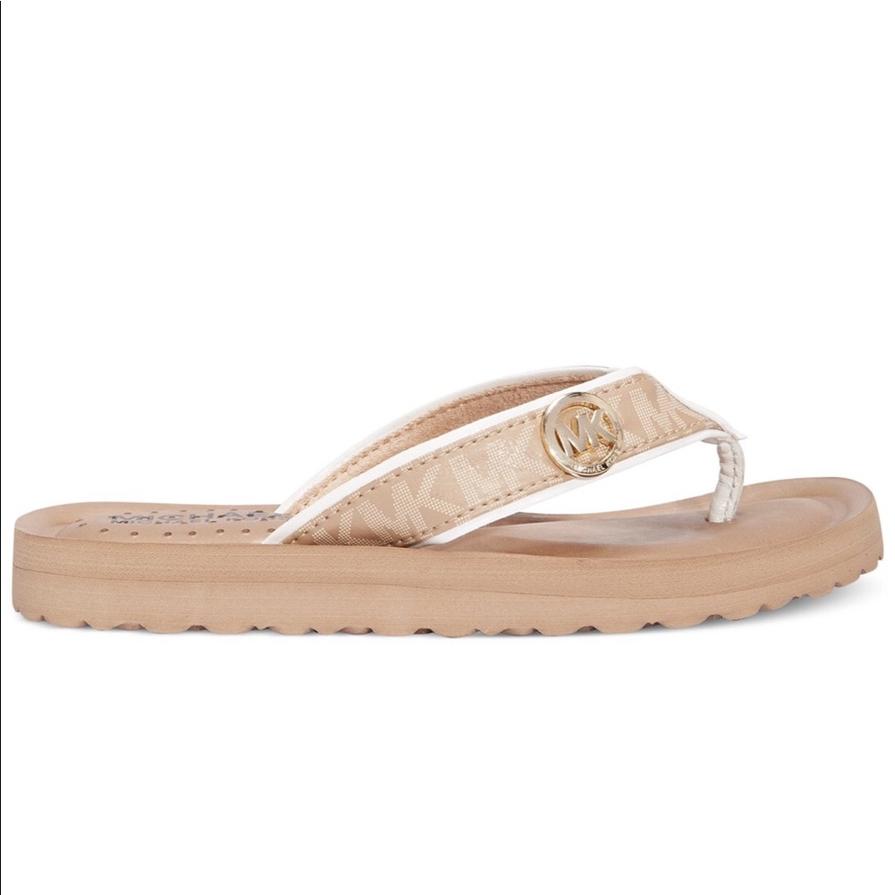 MICHAEL KORS KIDS LOGO AUTHENTIC NEW FLIP FLOPS